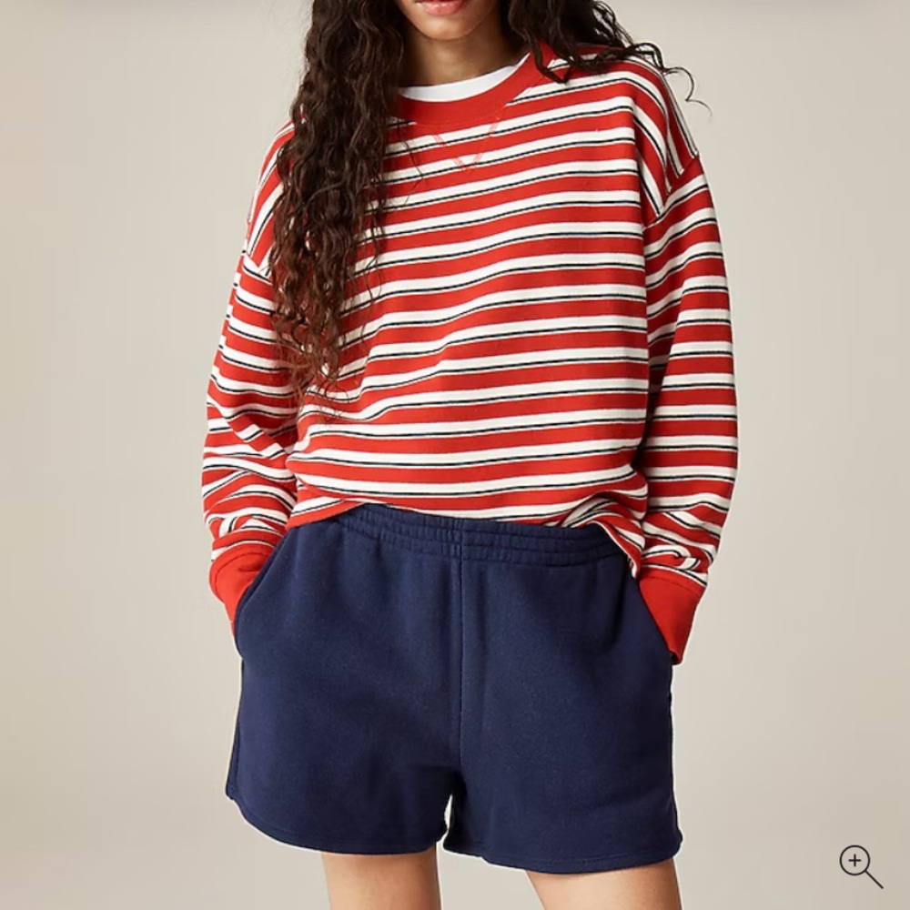 J.Crew Navy Heritage terry sweatshort